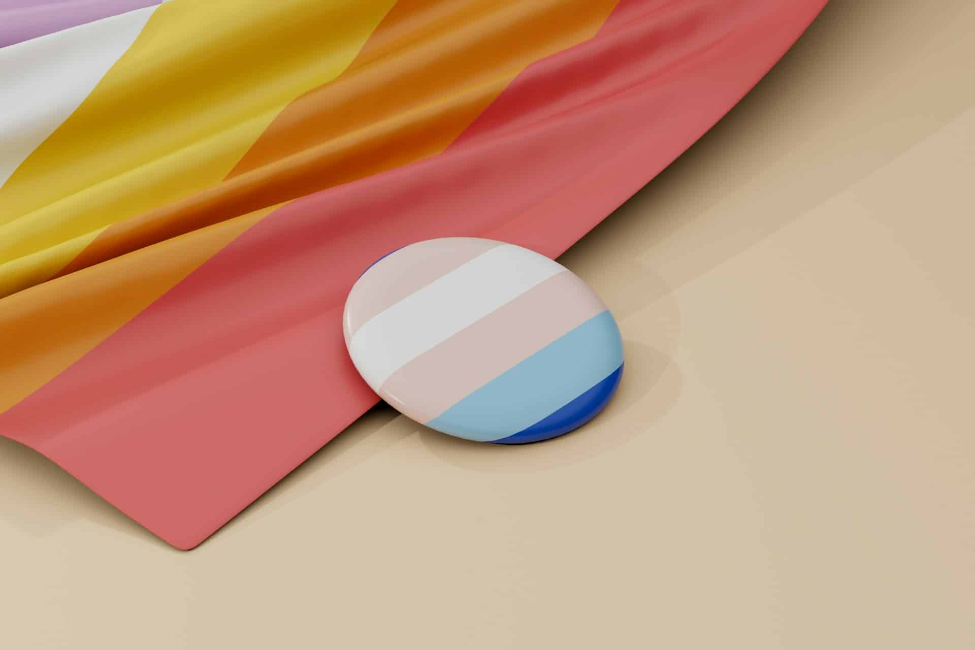 trans community flag and badge